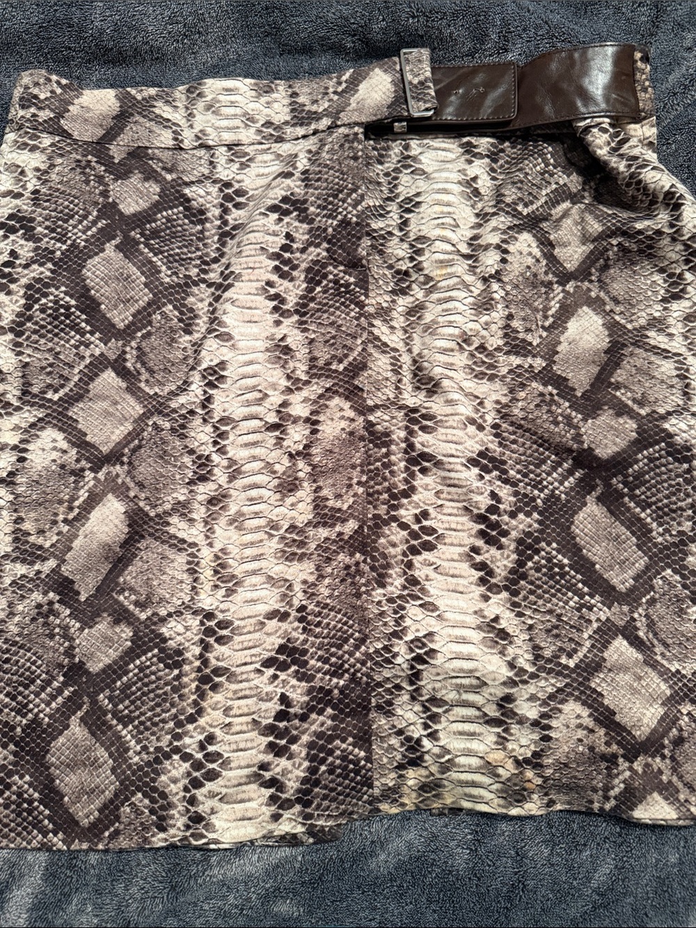 MICHAEL Michael Kors Brown and Cream Snake-Print Reptile Mat Accessory